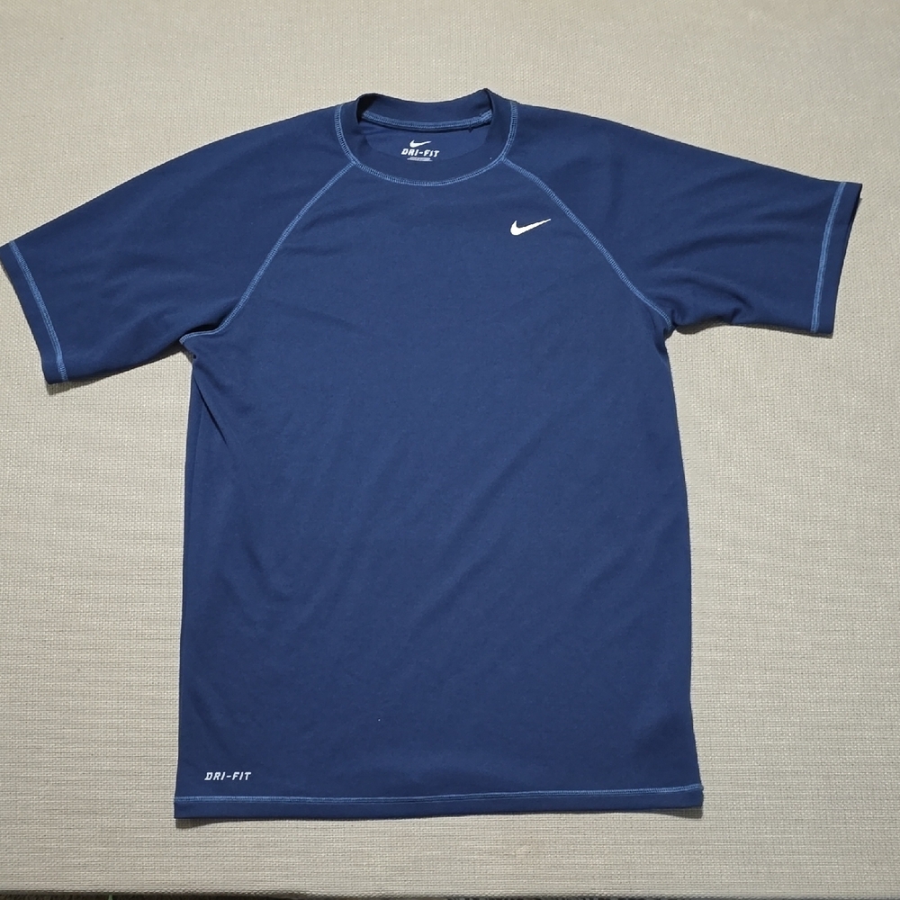 Nike Dri-FIT Blue T-Shirt Men's Size Small 100% Poyister